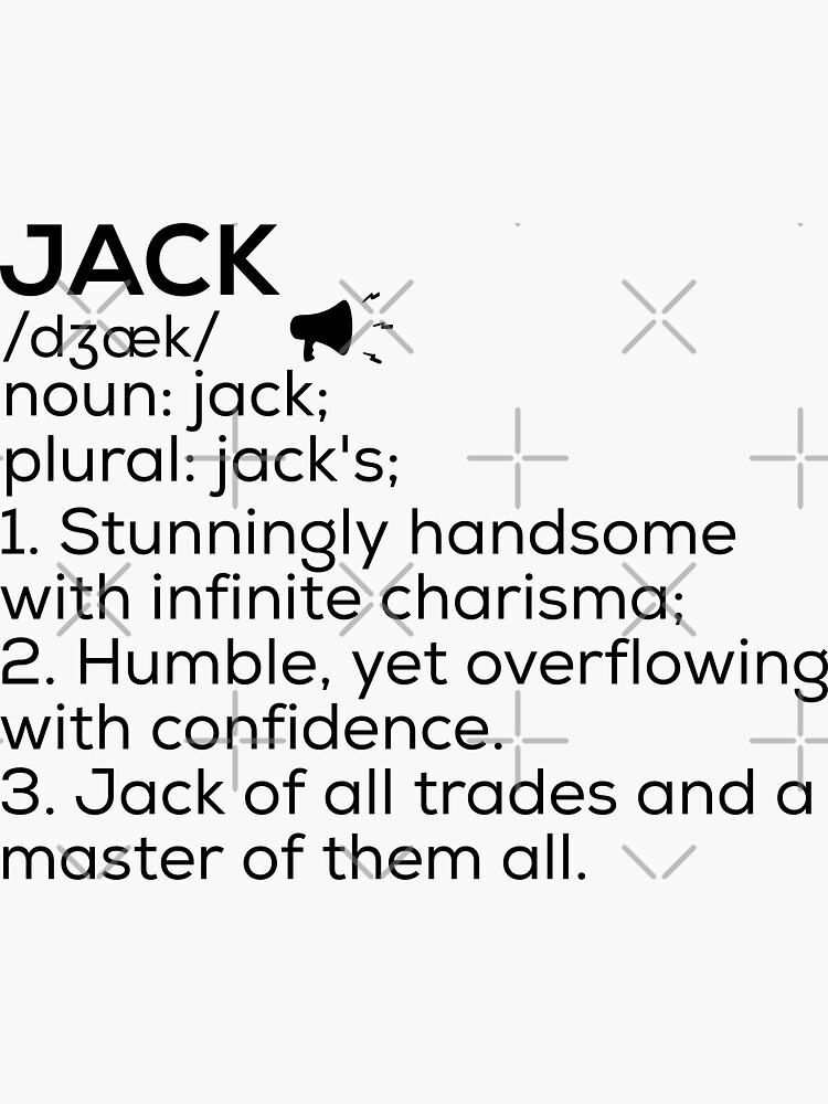 jack-name-definition-sticker-for-sale-by-teelogic-redbubble