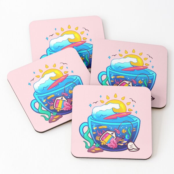 Item preview, Pride Flag Teacup - Coral Reef Pansexual designed and sold by heysoleilart.