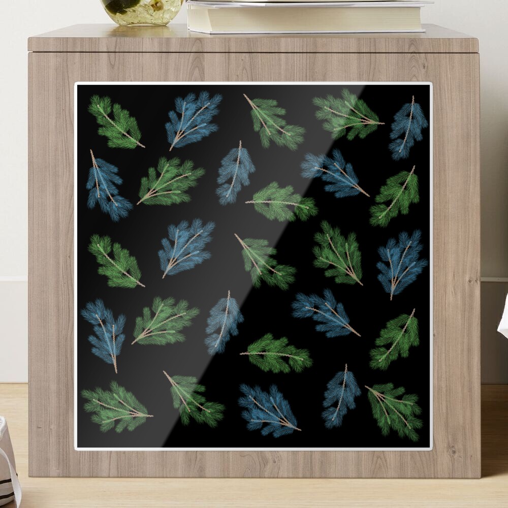 Natural pattern of pine cones and evergreen branches in green and