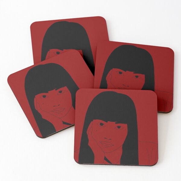 Item preview, Girl from Nowhere Nanno Line Art (Dark Red) designed and sold by jocelapng.