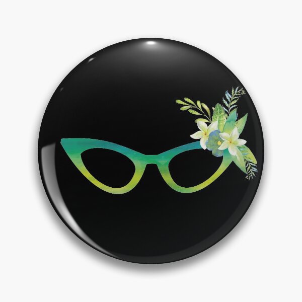 Item preview, Green And Yellow Cat Eye Glasses With A Floral Bouquet designed and sold by Primroaddesigns.