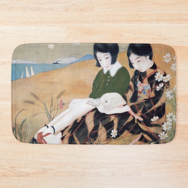 Item preview, Japanese Vintage Art (2 Girls On A beach) designed and sold by Pendy777.