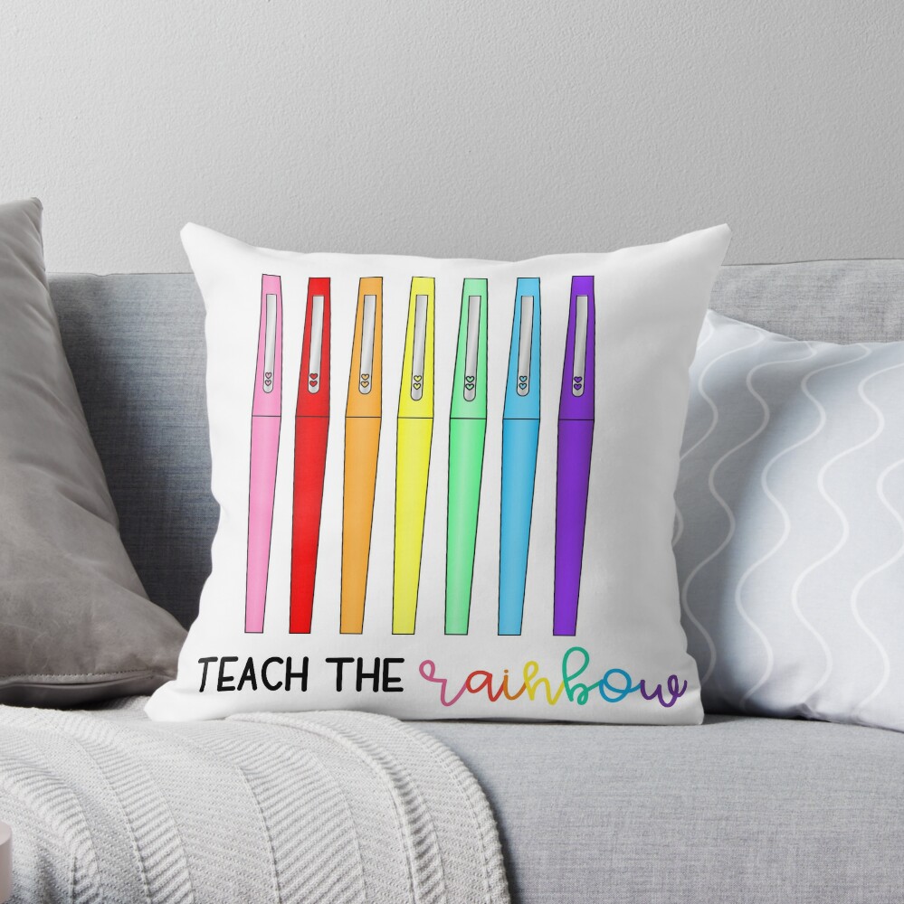 Flair Pens - Teach the Rainbow Sticker for Sale by schoolpsychlife