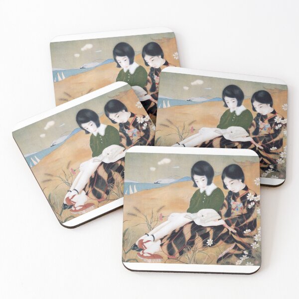 Item preview, Japanese Vintage Art (2 Girls On A beach) designed and sold by Pendy777.
