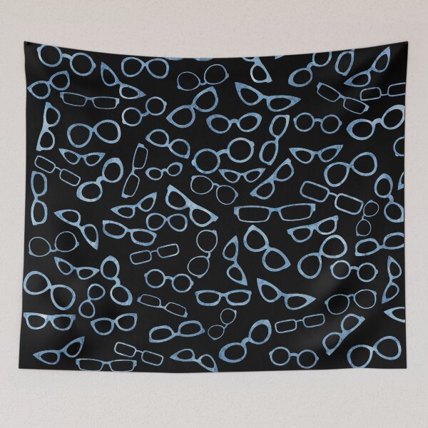 Item preview, Various Shaped Eyeglasses Pattern - Blue Watercolor designed and sold by Primroaddesigns.