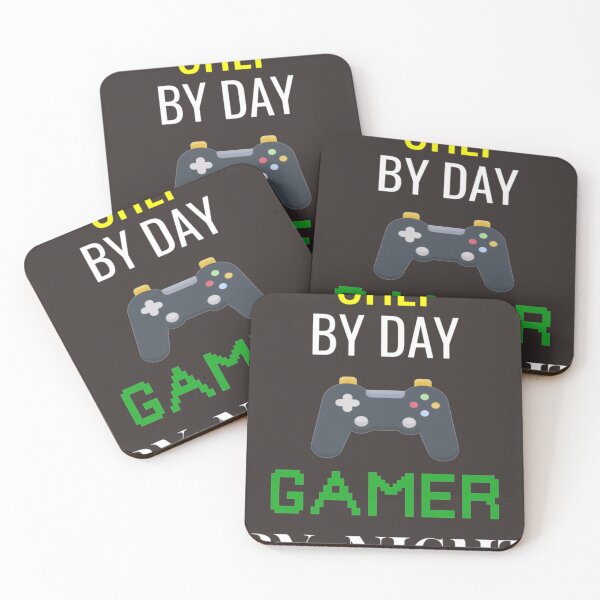 Item preview, Chef By Day, Gamer By Night Gaming Controller White Text - Unique Gift For Starting A New Job  | Chef shirt | Chef T-Shirt designed and sold by chefstores.