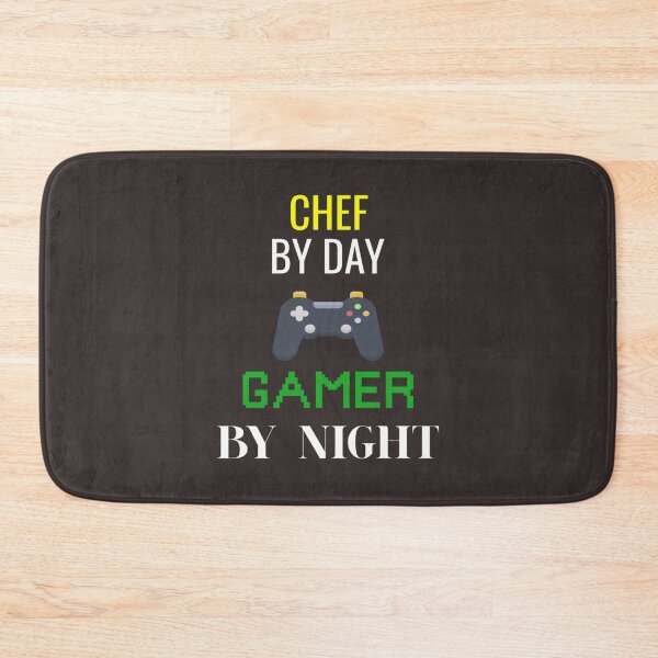 Item preview, Chef By Day, Gamer By Night Gaming Controller White Text - Unique Gift For Starting A New Job  | Chef shirt | Chef T-Shirt designed and sold by chefstores.