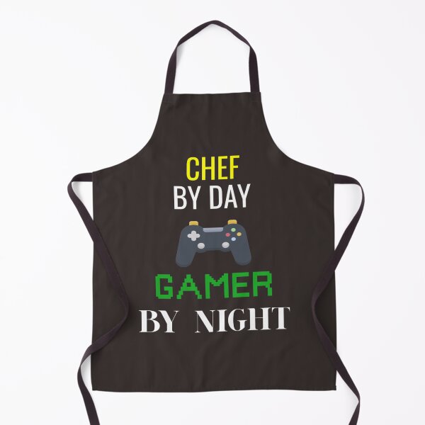 Item preview, Chef By Day, Gamer By Night Gaming Controller White Text - Unique Gift For Starting A New Job  | Chef shirt | Chef T-Shirt designed and sold by chefstores.