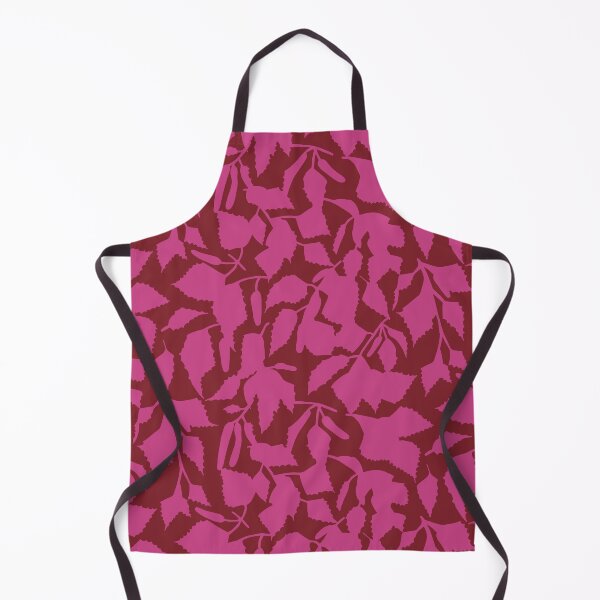 Item preview, Birch foliage fuchsia on red, seamless pattern designed and sold by colorofmagic.