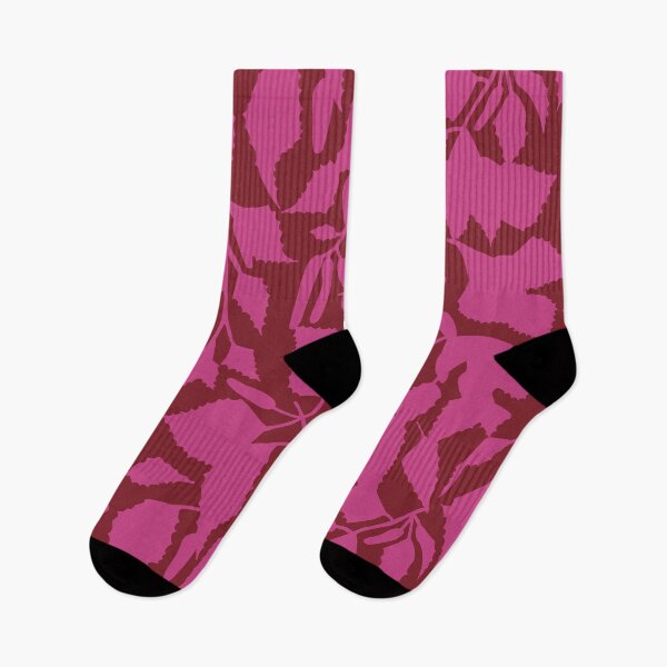 Item preview, Birch foliage fuchsia on red, seamless pattern designed and sold by colorofmagic.