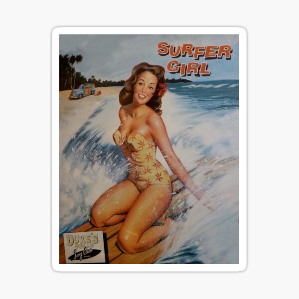 Surfer Girl Sticker