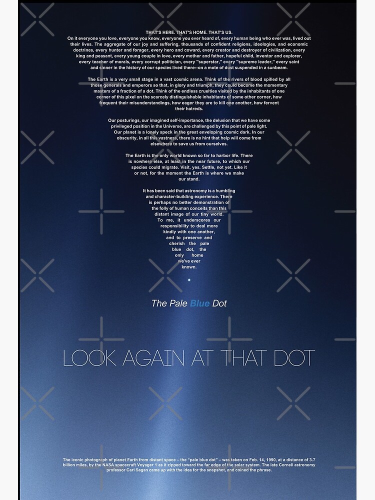 Carl Sagan American Astronomer, Pale Blue Dot - revisited 2020 | Cosmos  Posters & Prints | Art Board Print