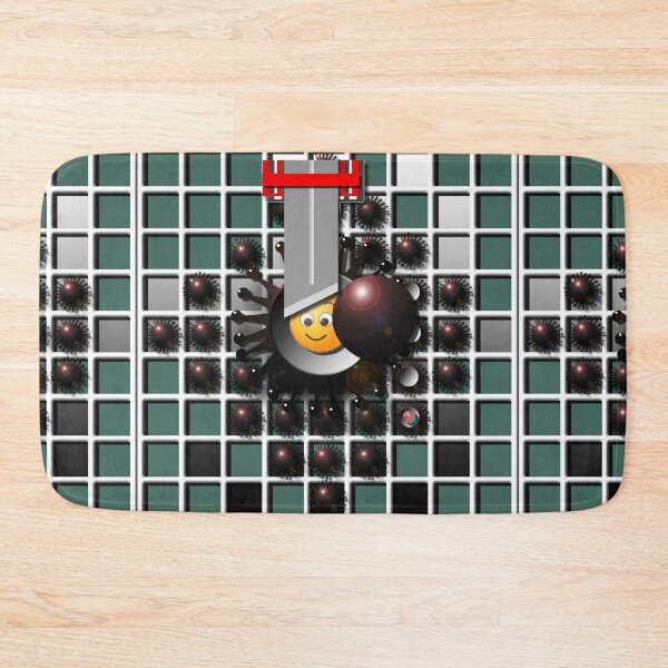 Item preview, Grid, squares, corona, smiley, (335) (black, white,) decorative, digital, colorful, abstract, designed and sold by Paszkan.