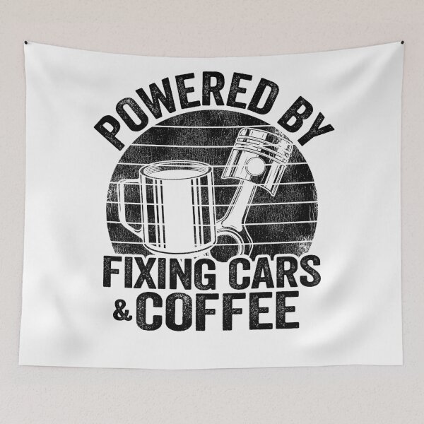 Item preview, Powered By Fixing Cars & Coffee Funny Mechanic designed and sold by Stronzi.
