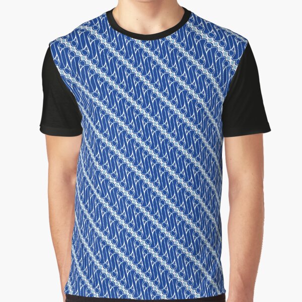 Batik Parang - Blue Graphic T-Shirt