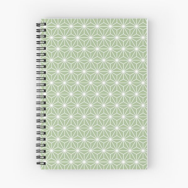 Item preview, Wasabi Japanese Horseradish Green White Asanoha - Japanese Traditional Pattern designed and sold by KinitaDesign.