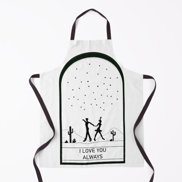 Item preview, Stargazing couple in the desert. (Black print version) designed and sold by AmpawPawp.