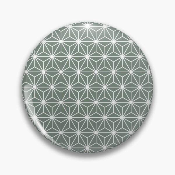 Item preview, Xanadu Green White Asanoha - Japanese Traditional Pattern designed and sold by KinitaDesign.