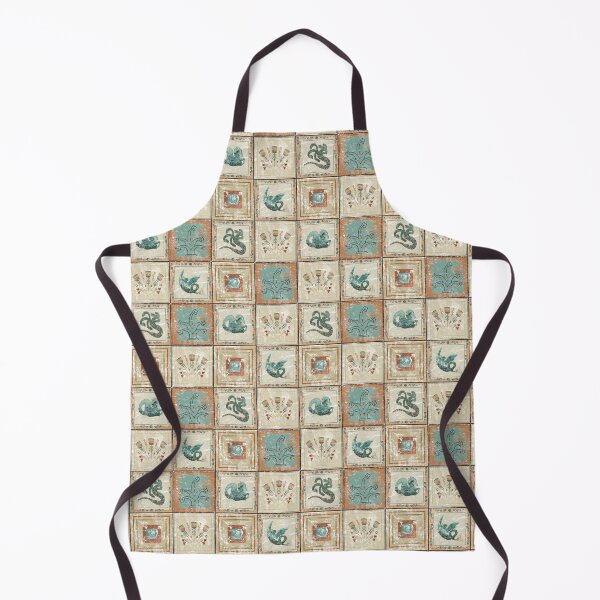 Item preview, Collage tile pattern with mythical animals and plants designed and sold by Tayastore.