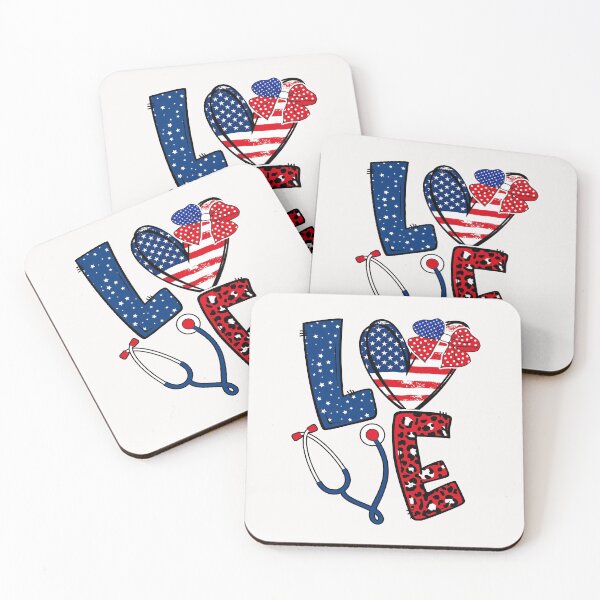 Item preview, Nurse Girl Love Sign usa Independence Day designed and sold by WaveOcean123.