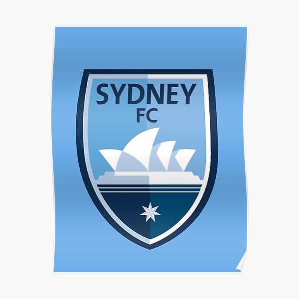 Sydney FC Soccer Football A league sticker decal logo colour 100mm 