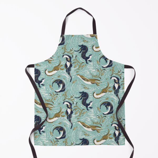 Item preview, Playful Otters - Turquoise designed and sold by appleyards.