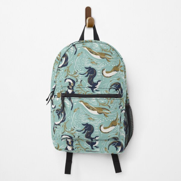 Item preview, Playful Otters - Turquoise designed and sold by appleyards.
