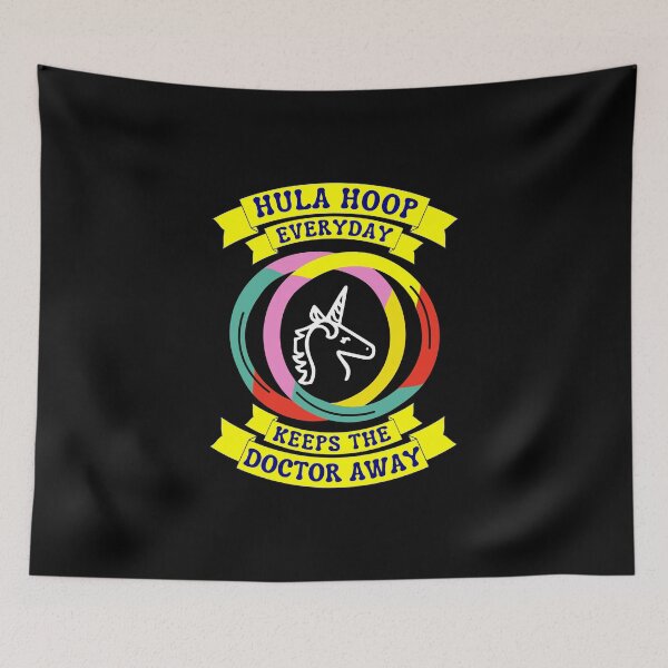Item preview, Hula-Hoop Everyday Keeps The Doctor Away - Unicorn designed and sold by Luna Garcia.