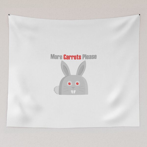 Item preview, More carrots please gray rabbit designed and sold by Artsy Boulevard.