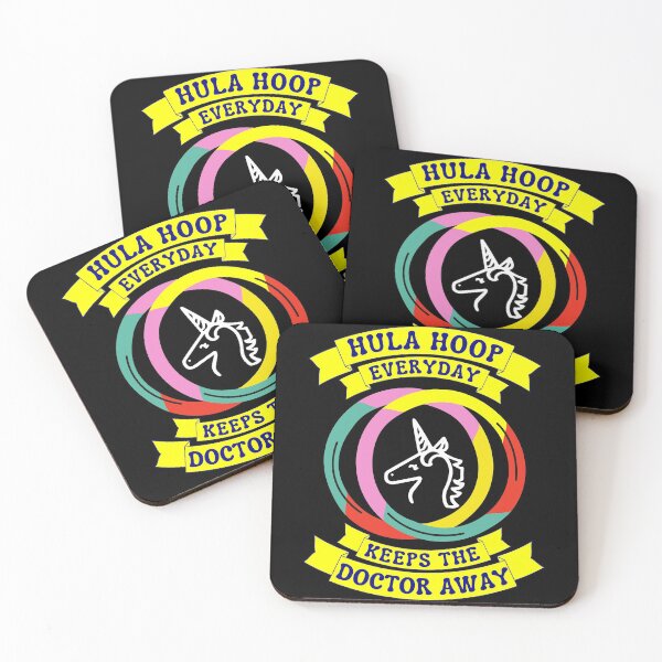 Item preview, Hula-Hoop Everyday Keeps The Doctor Away - Unicorn designed and sold by Luna Garcia.