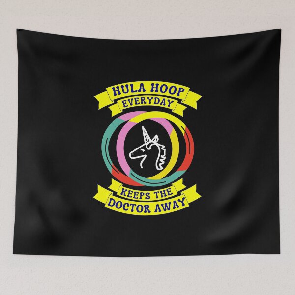 Item preview, Hula-Hoop Everyday Keeps The Doctor Away - Unicorn designed and sold by Luna Garcia.