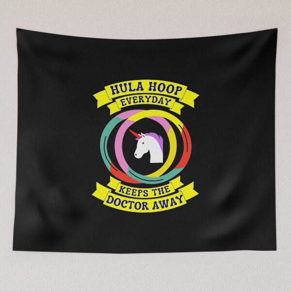 Item preview, Hula-Hoop Everyday Keeps The Doctor Away - Unicorn designed and sold by Luna Garcia.