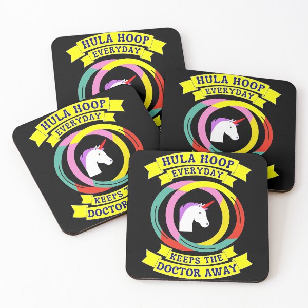 Item preview, Hula-Hoop Everyday Keeps The Doctor Away - Unicorn designed and sold by Luna Garcia.