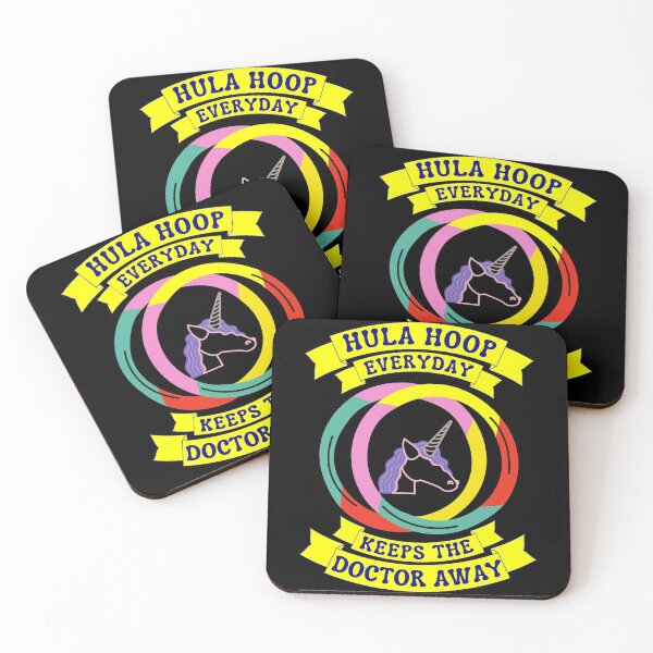 Item preview, Hula-Hoop Everyday Keeps The Doctor Away - Unicorn designed and sold by Luna Garcia.