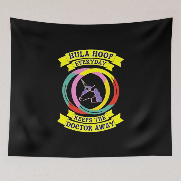 Item preview, Hula-Hoop Everyday Keeps The Doctor Away - Unicorn designed and sold by Luna Garcia.