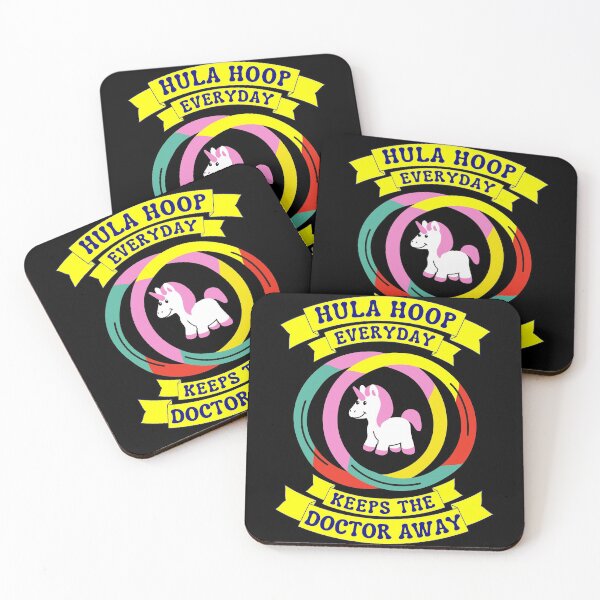 Item preview, Hula-Hoop Everyday Keeps The Doctor Away - Unicorn designed and sold by Luna Garcia.