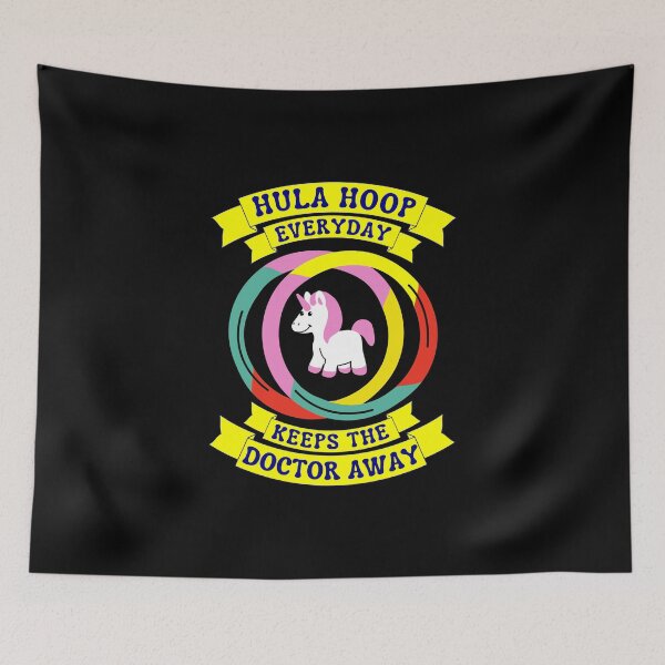 Item preview, Hula-Hoop Everyday Keeps The Doctor Away - Unicorn designed and sold by Luna Garcia.