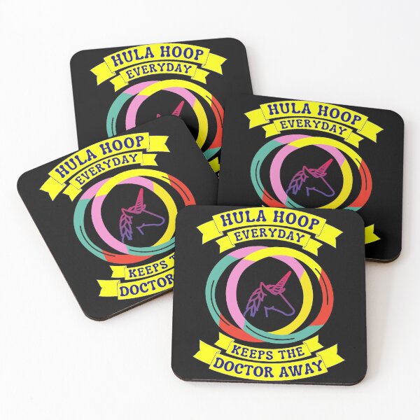 Item preview, Hula-Hoop Everyday Keeps The Doctor Away - Unicorn designed and sold by Luna Garcia.