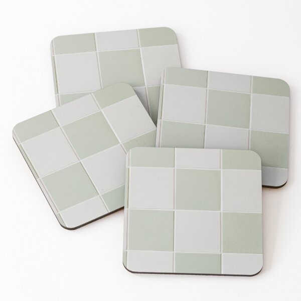 Item preview, Sage Green Aesthetic Square Tile Pattern designed and sold by LemonCinammon.