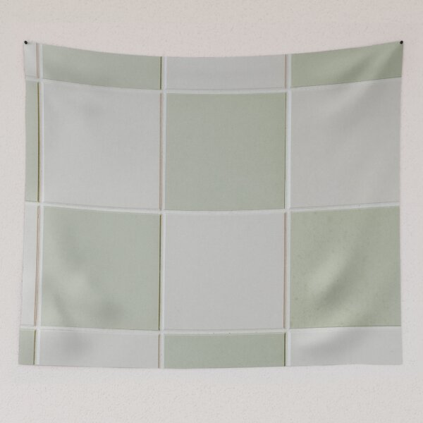 Item preview, Sage Green Aesthetic Square Tile Pattern designed and sold by LemonCinammon.