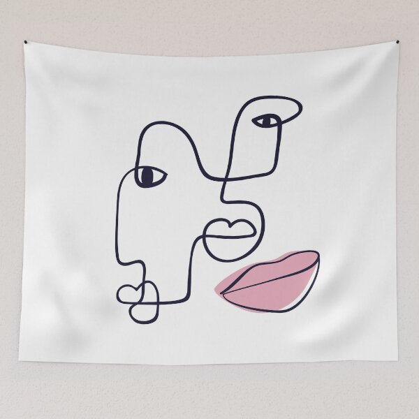 Item preview, Woman man Face girl drawing abstract abstractface oneline onelinedrawing, designed and sold by Queengood.
