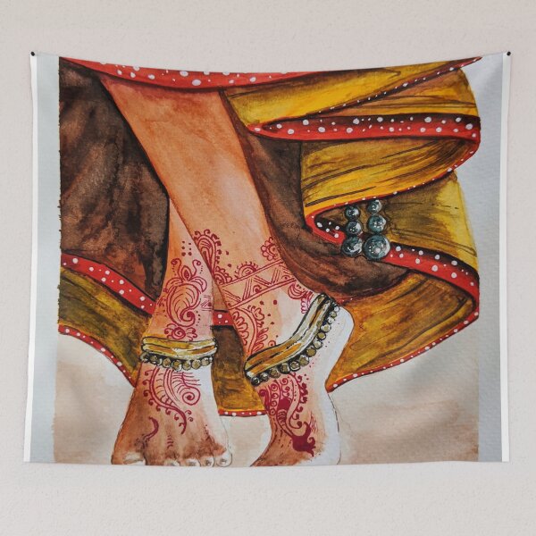 Item preview, Watercolour Indian Tradition Women Tribal tattoo Art designed and sold by rohanch24.