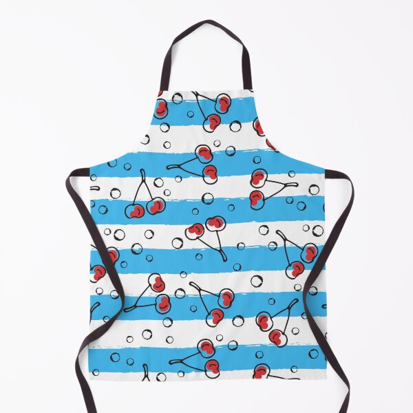 Item preview, cherry and blue strips designed and sold by tokhiti.