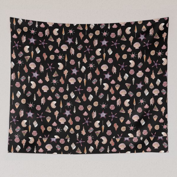 Item preview, SEASHELL PATTERN - black designed and sold by BEATRIZ ABAITUA.