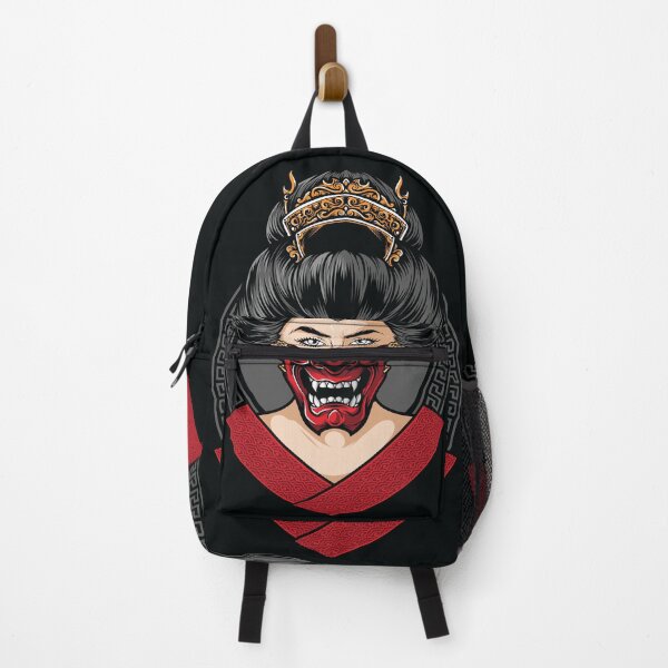 Item preview, Geisha wearing Hannya mask vector designed and sold by Peekonet.