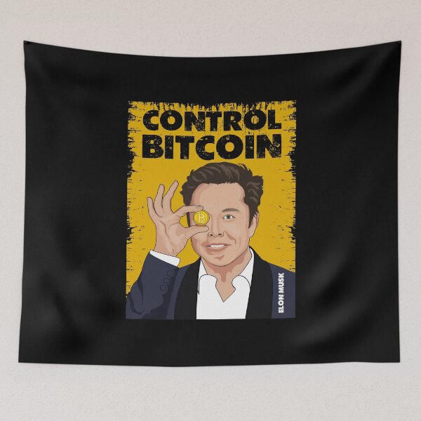 Item preview, Elon Musk Controls Bitcoin, Bitcoin cryptocurrency, bitcoin t-shirt design, Elon musk portrait vector, Elon musk t-shirt design, BTC, bitcoin vector, bitcoin t-shirt designed and sold by ShaykhUmer.