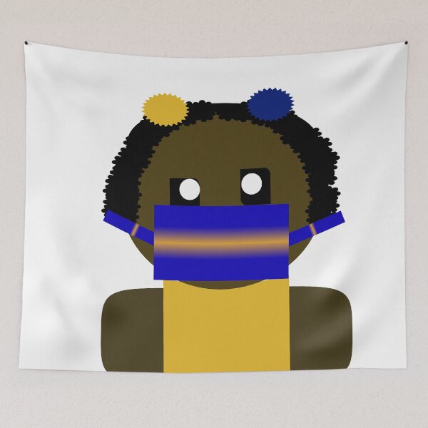 Item preview, CUTE GIRL WITH MASK designed and sold by RetroPlaceee.