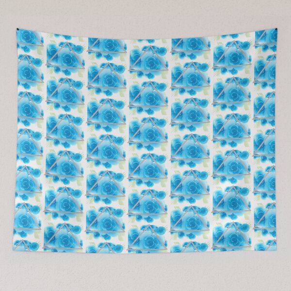 Item preview, Geometric Roses, Blue designed and sold by becks-specs.