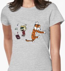 calvin and hobbes Women's Fitted T-Shirt