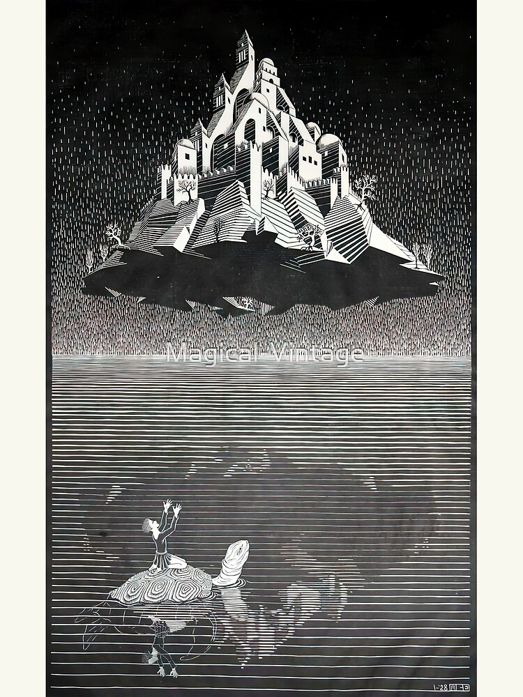 Disover M.C. Escher - Castle In The Air, 1928 Premium Matte Vertical Poster